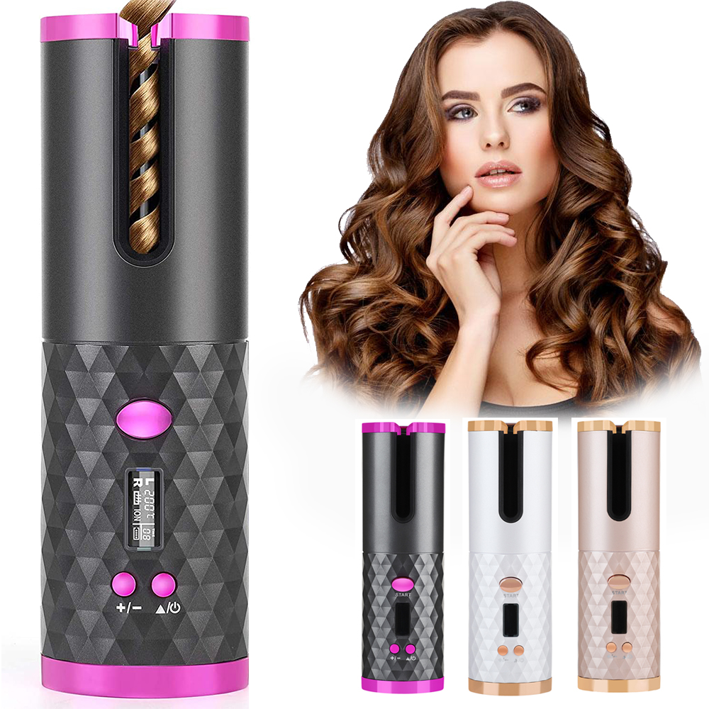 Rechargeable Automatic Hair Curler Women Portable Hair...