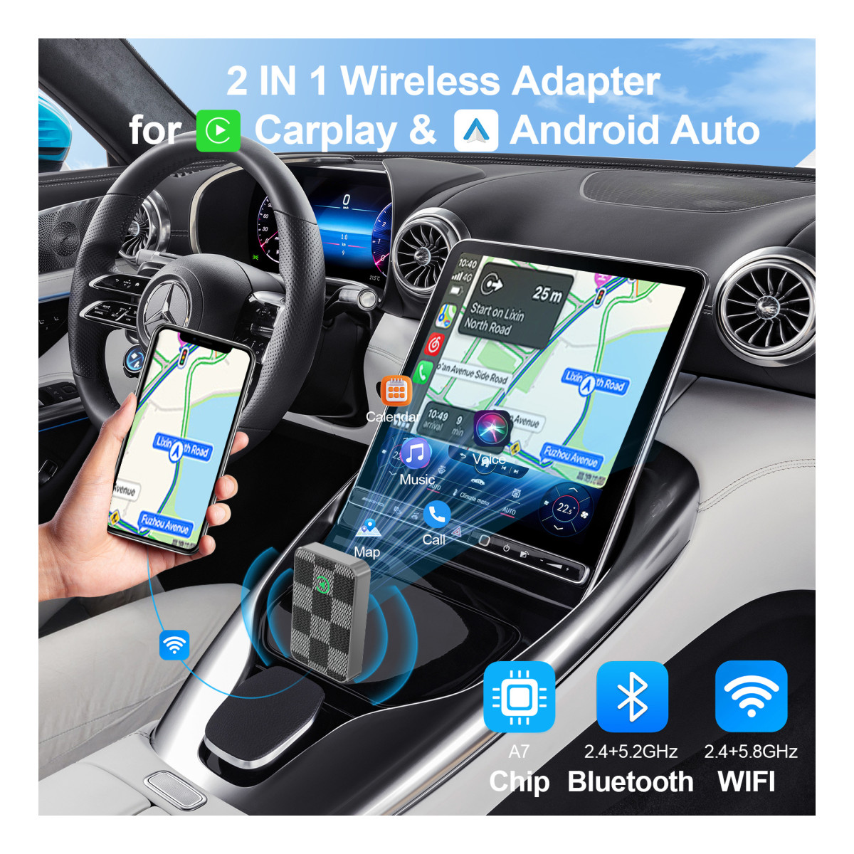 Wireless CarPlay And Android Auto Adapter