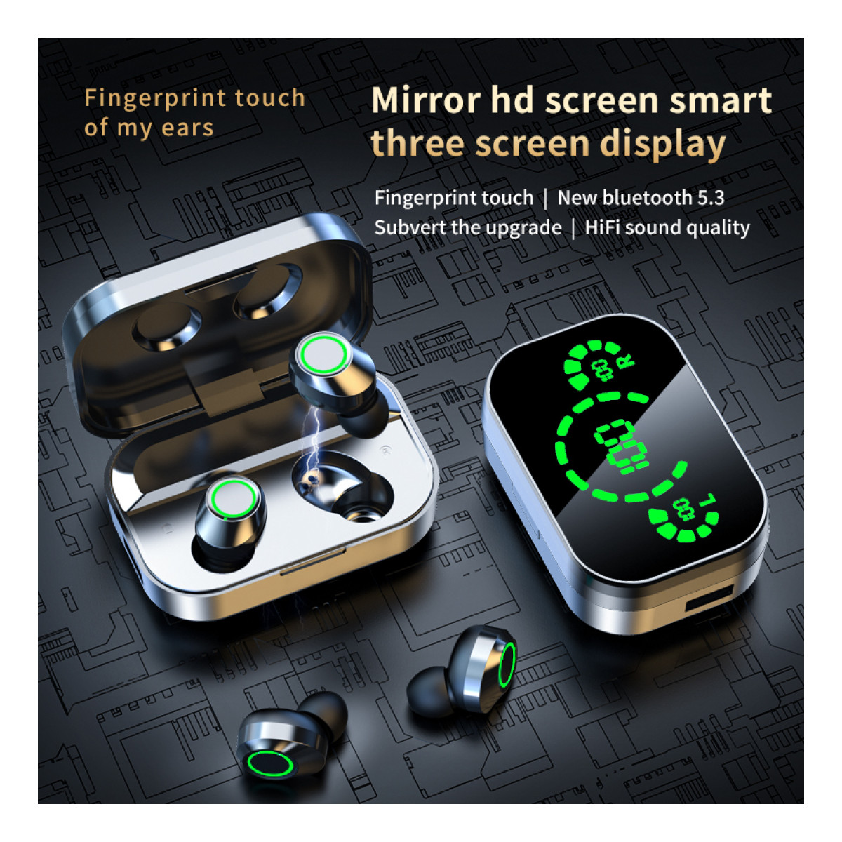 YD03 Wireless Bluetooth-compatible Headset TWS Large...