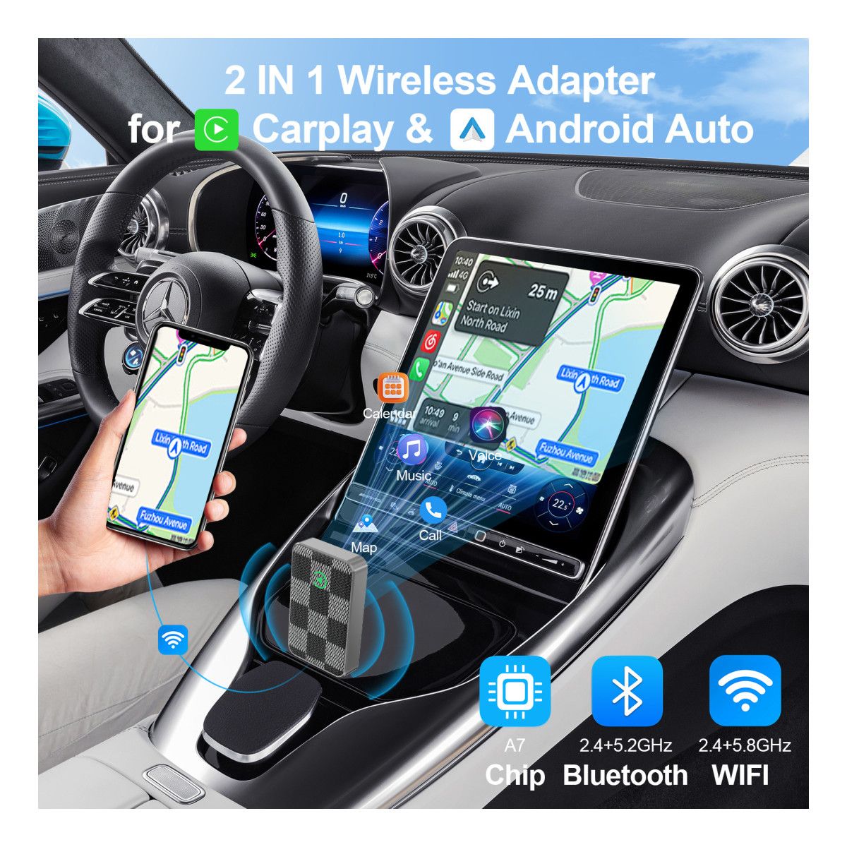 Wireless CarPlay And Android Auto Adapter